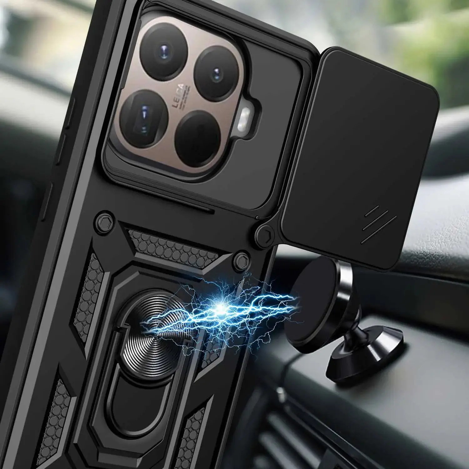 حافظة حماية مدرعة لهاتف Xiaomi 15 14 T Pro مع حلقة مغناطيسية لهاتف Xiaomi 17 Pro Max 15Pro مع حماية للكاميرا #4