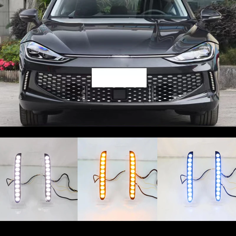 

1Pair LED Streamer Steering Day light DRL For Volkswagen VW Lamando 2022 Amber Turning Signal Fog Lamp Daytime Running Light