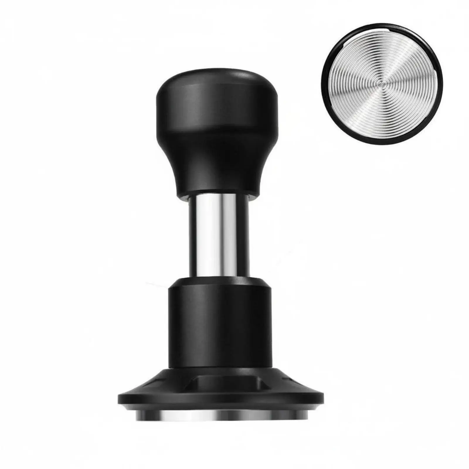 Consistent Tamping Pressure Coil Loaded Espresso Tamper Flat Base Constant Force