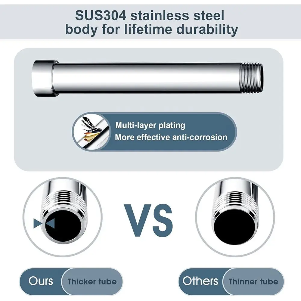 

Новый удлинитель для душа из нержавеющей стали, круглый 6-дюймовый удлинитель, аксессуары для ванной комнаты