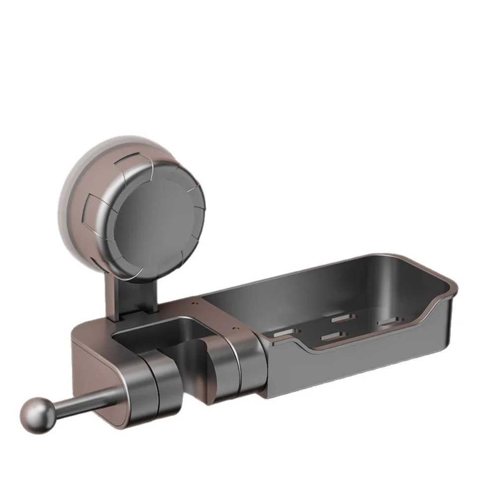

Suction Cup Shower Head Holder Adjustable with Soap Storage Box Handheld Sprayer Support Wall Mounted Showerhead Bracket