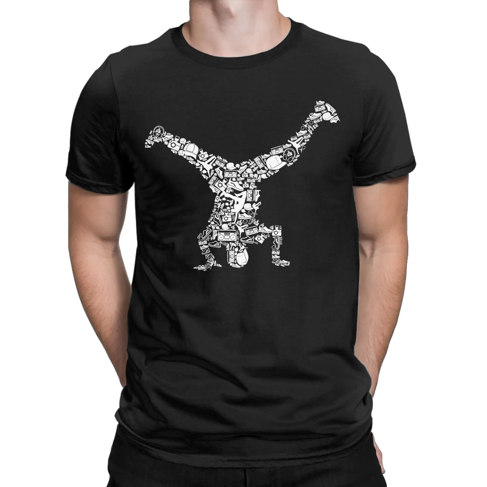 I'd Rather Be Street Dancing Hip Hop Breakdance B Boy T-Shirts for Men  Tee Shirt O Neck Short Sleeve T Shirts Printed Clothes