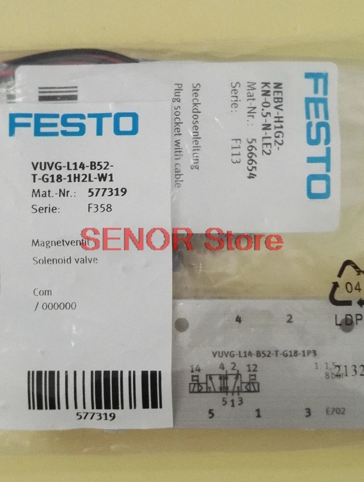 

New original solenoid valve VUVG-L14-B52-T-G18-1H2L-W1 (577319) 24V