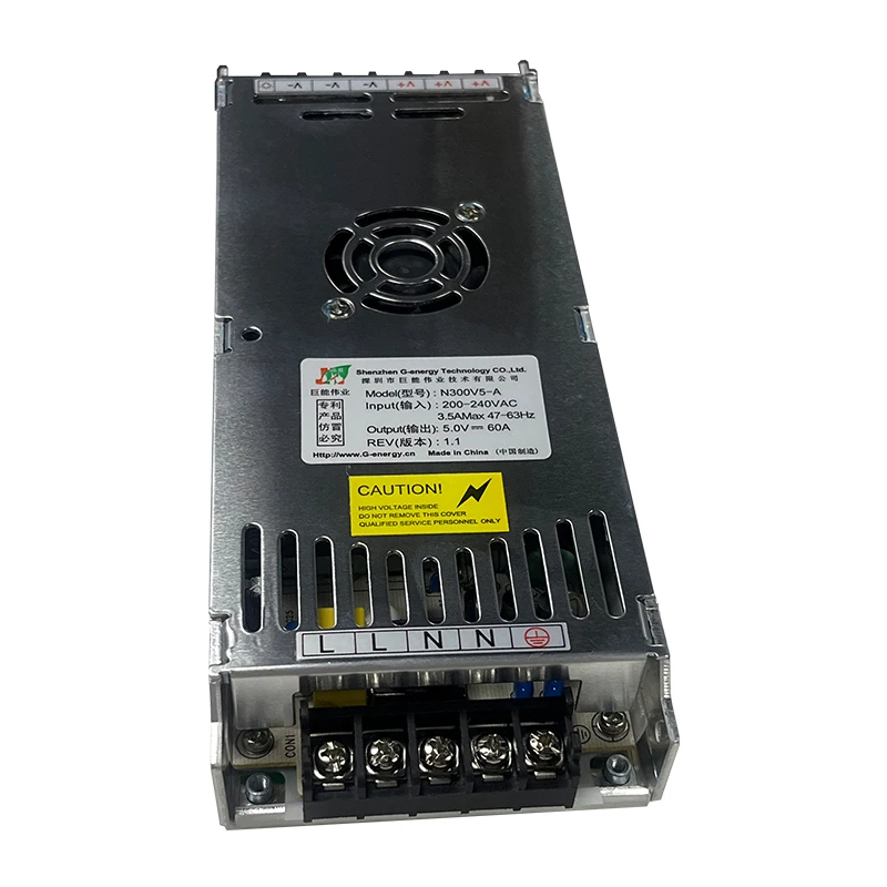 N300V5-A Full Color RGB LED Display Module 5V 60A Voeding Elektronische Scherm Transformator 200/240VAC Ingangsondersteuning