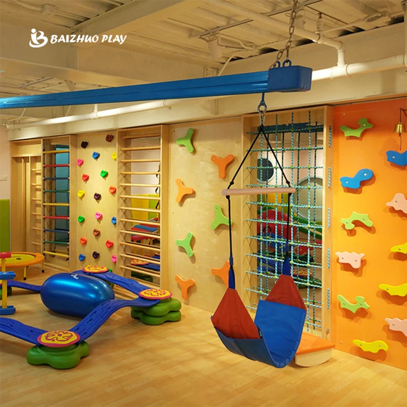 Customized Color And Size Colorful Soft Play Grasping Frame Physical Fitness Training Children Climbing Wall Indoor Playground F