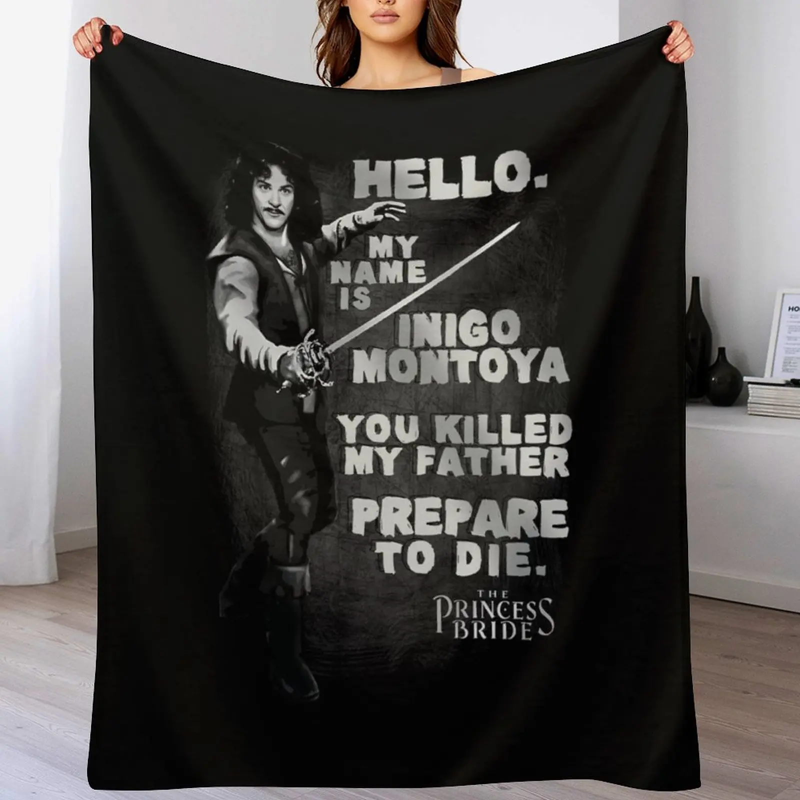 The Princess Bride Hello My Name is Inigo Montoya Throw Blanket Camping christmas gifts Furry Cute Plaid Blankets