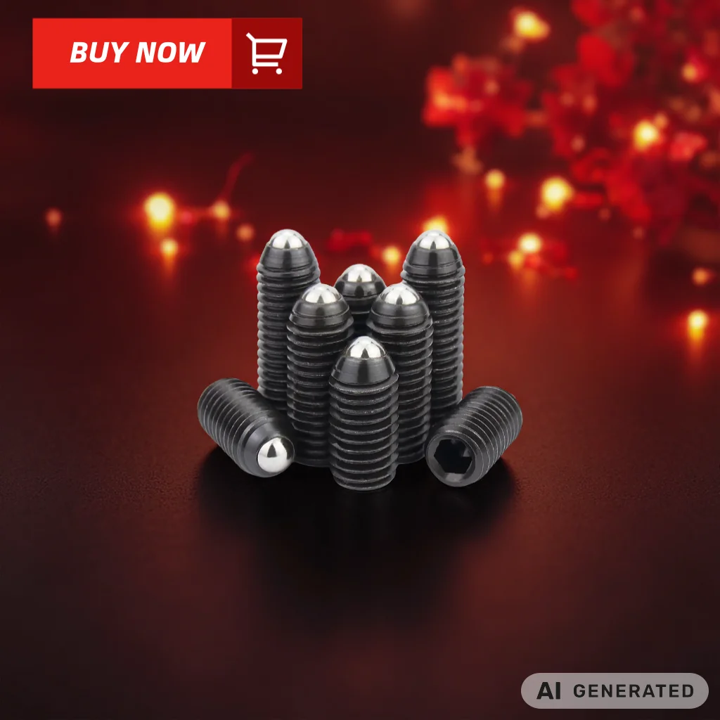 12.9 Steel Ball Point Set Screw Spring Plunger 304 Stainless Steel Ball Plunger Positioning Bead M3~M16 Hex Socket Grub Screw
