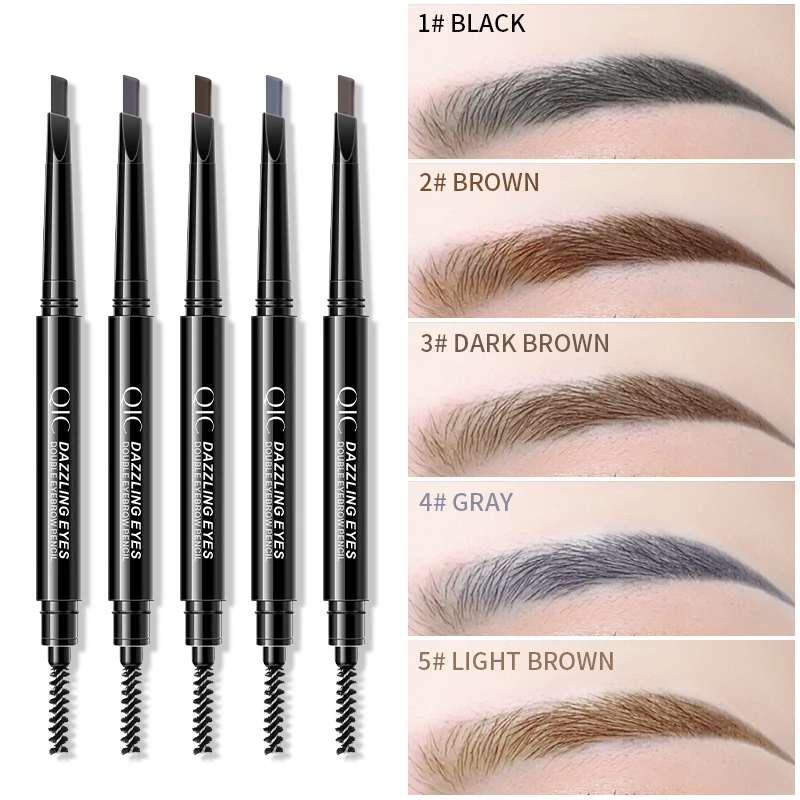 Eyebrow Pencil Waterproof Double-headed Brown Eyebrow Pen Tattoo Natural Long Lasting Makeup Paint Cosmetics