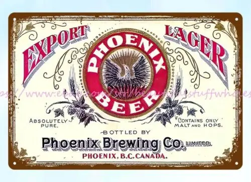 poster inspirational decor Export lager Phoenix beer brewing metal tin sign