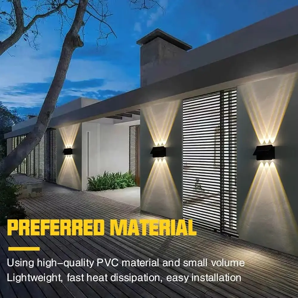 Sensitive Solar Wall Light Dust Prevention Waterproof Waterproof LED Solar Light Super Bright Warm/ White/RGB