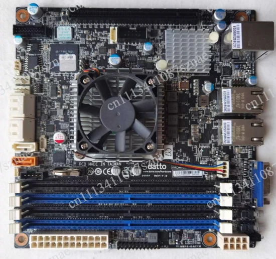 Mini ITX NAS Server Motherboard CPU Xeon D-1521 2*RJ45 10G LAN, DDR4 ECC RAM PCIe x16 Slot MB10-DATTO-O7