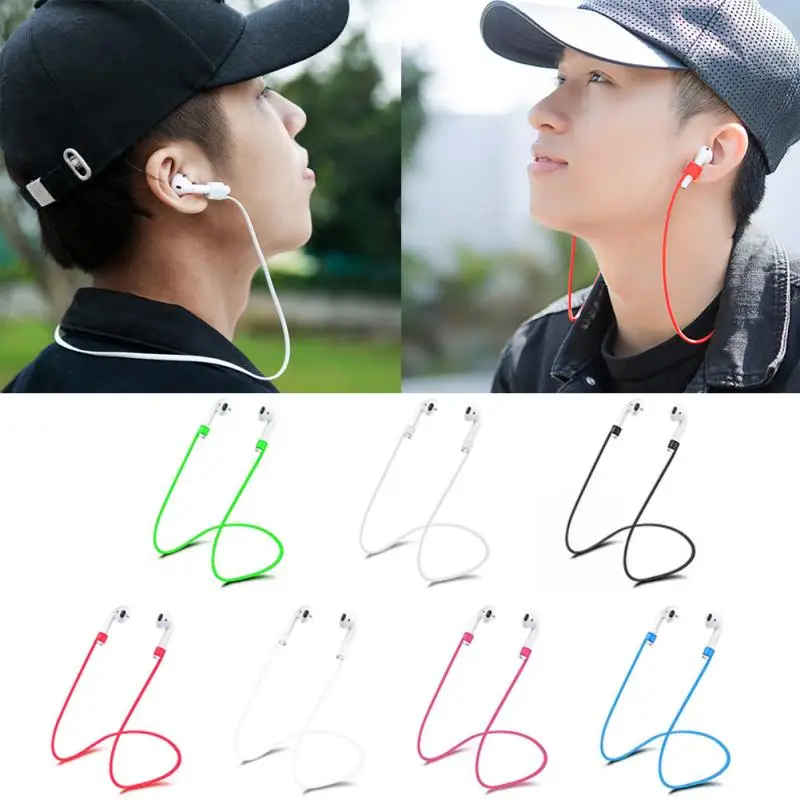 Anti-Loss คอ String สายคล้องคอซิลิโคนนุ่มสำหรับหูฟัง