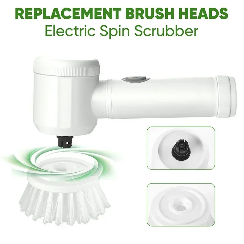Electric Spin Scrubber Cordless Spin Scrubber with 5 Replaceable Brush Heads and Adjustable Extension Handle
