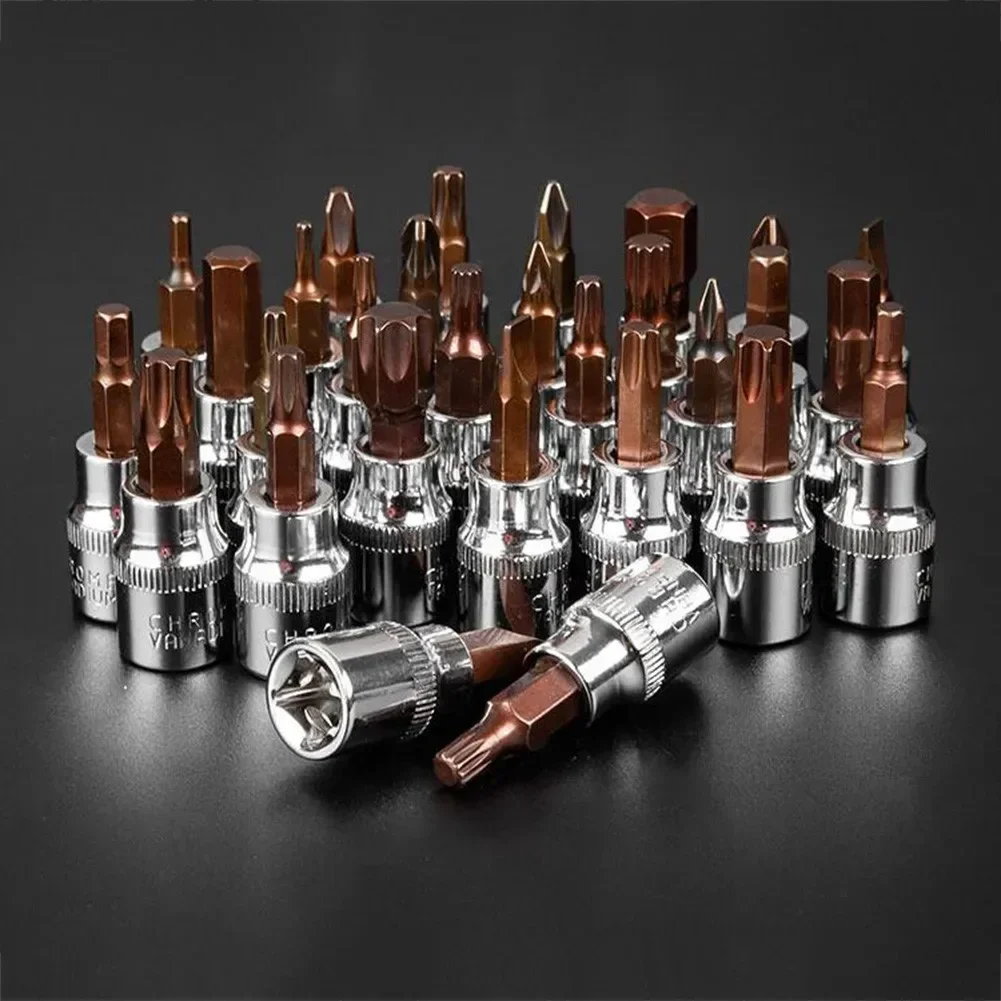 3/8 Inch Drive Hex Bit Sockets H3 H4 H5 H6 H8 H10 T55 T50 T40 Sockets Wrench Screwdriver Bits Sockets Hand Tools Socket Joint