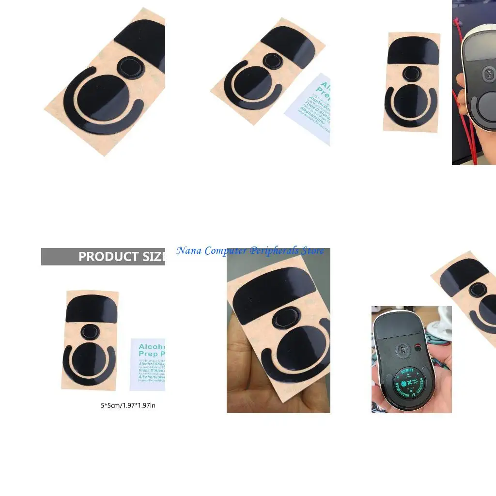 F68C 1 세트 마우스 스케이트 글라이드 피트 패드 마우스 피트 G X Superlight Mouse 검은 둥근 구부러진 구부러진 가장자리