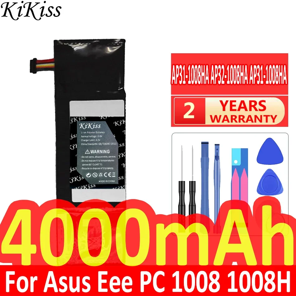 

4000 мАч, KiKiss, мощная аккумуляторная батарея, фотосессия для Asus Eee PC 1008 1008H 1008HA