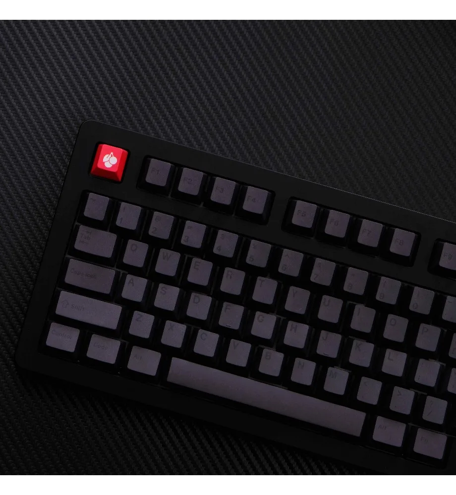 Keycap personalized hot sublimation process suitable for a variety of mechanical keyboards black and engraved keycap 129 key PBT