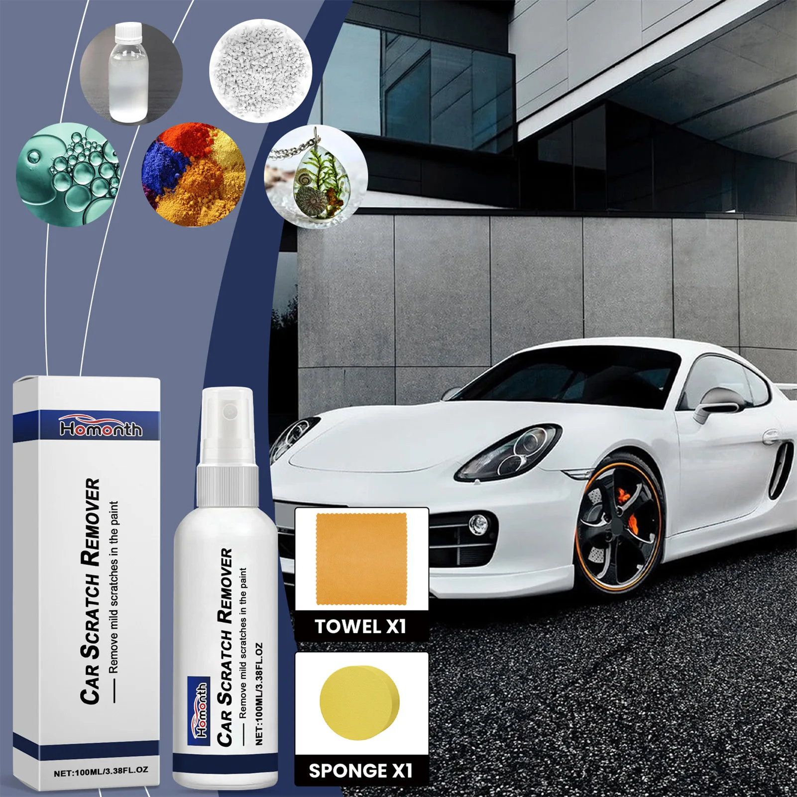 Auto Car Scratch Remover Spray Vehicle Scratch Eraser Surface Repair Restore Suitable for All Vehicle Paint Care