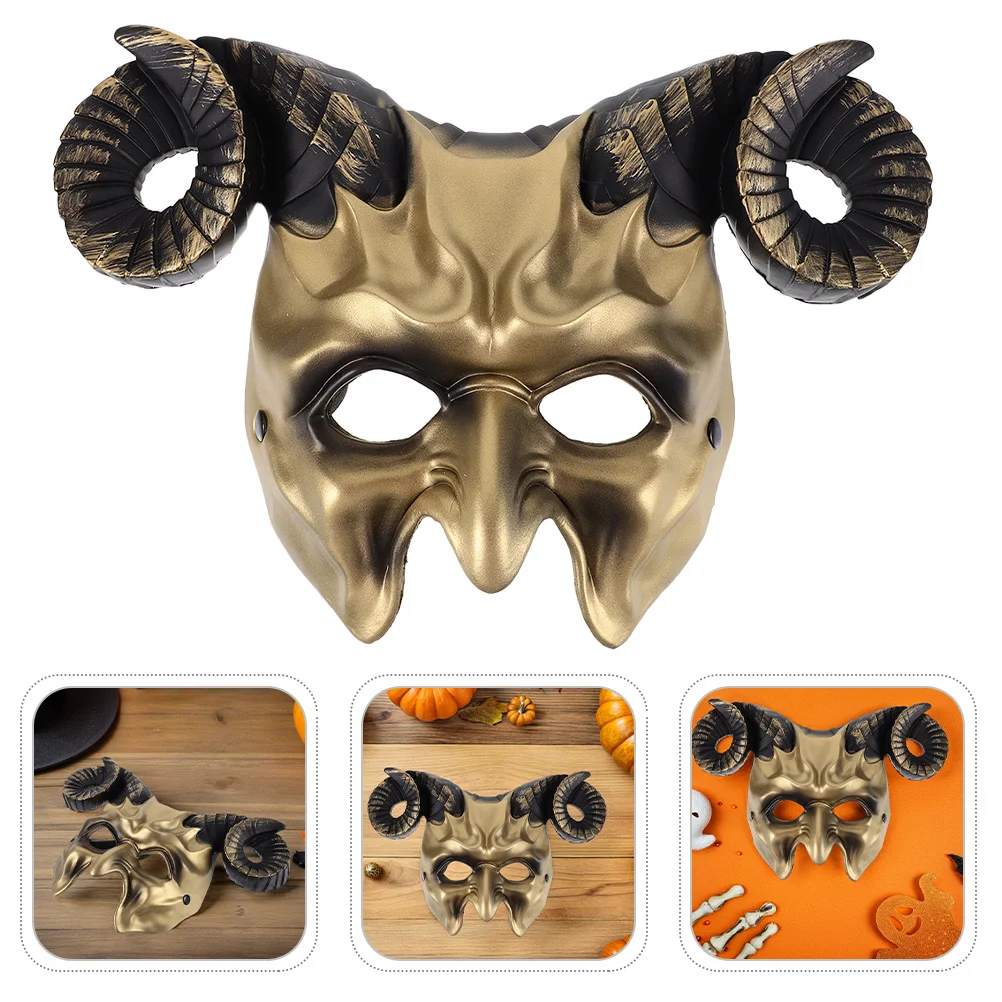 

2 Pcs Novel Cosplay Masks Festive Decorative Holiday Party Horn PR for Masquerade Halloween Craft Festival