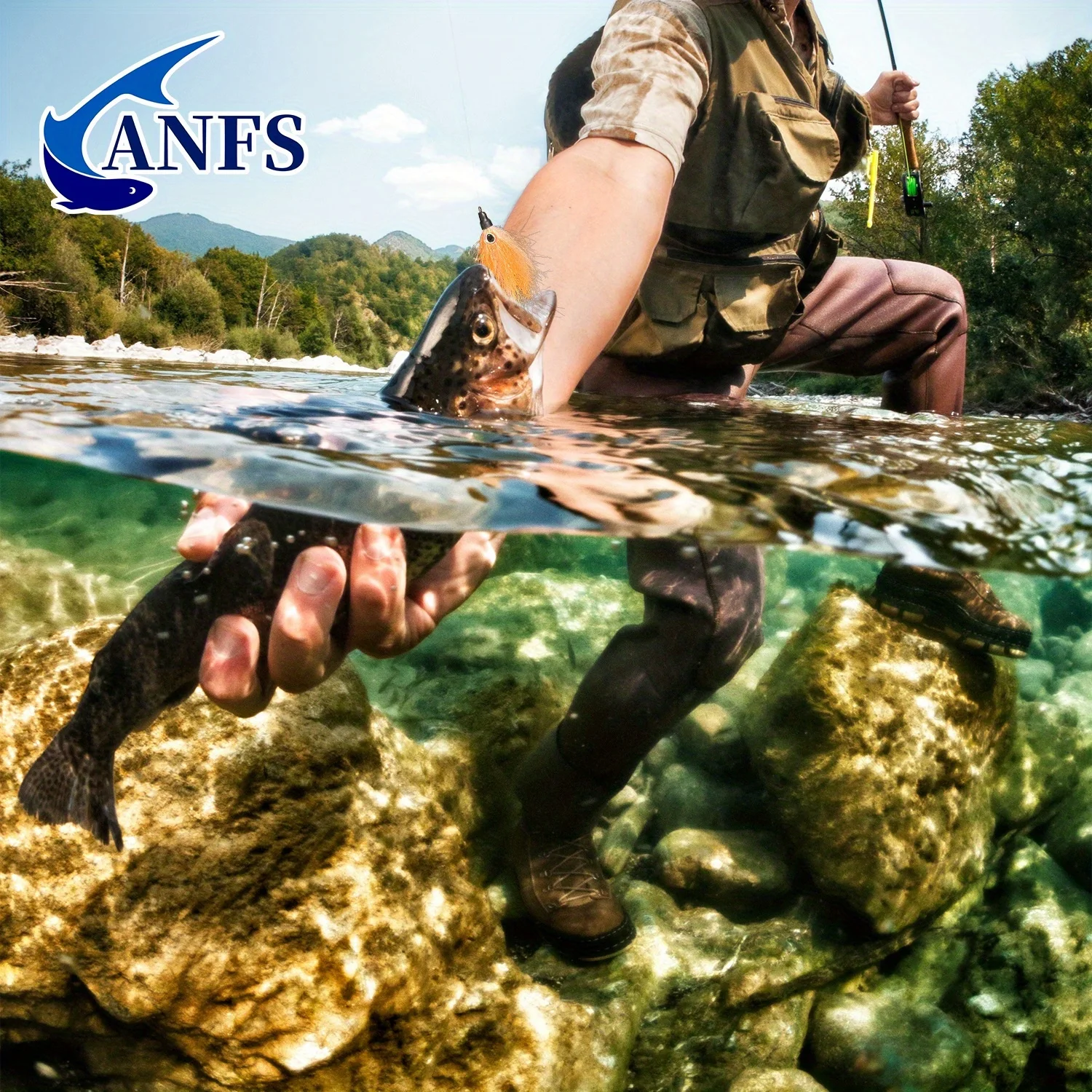 ANFS 5개입 수제 대형 스트리머 플라이 - 벨트 루어 트레발리, 퍼치, 송어 바다 낚시 인조 미끼에 적합