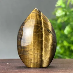 Natural Gemstone Tiger Crystal Flame Free Form Torch Reiki Healing Meditation Witchcraft Spiritual Prayer Home Decor Gift
