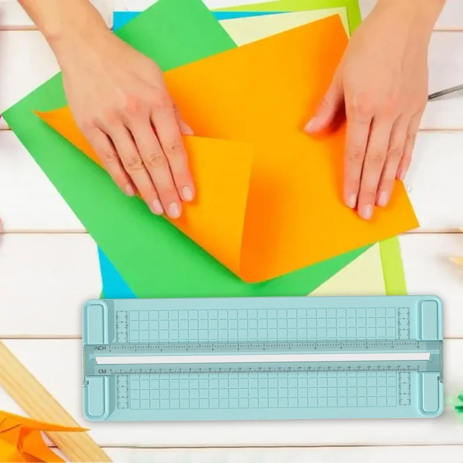 Paper Trimmer Straight Paper Cutter 4-in-1 Tools Bidirectional Cutting Precision Shredder Anti-Slip For Business Home Cardmaking