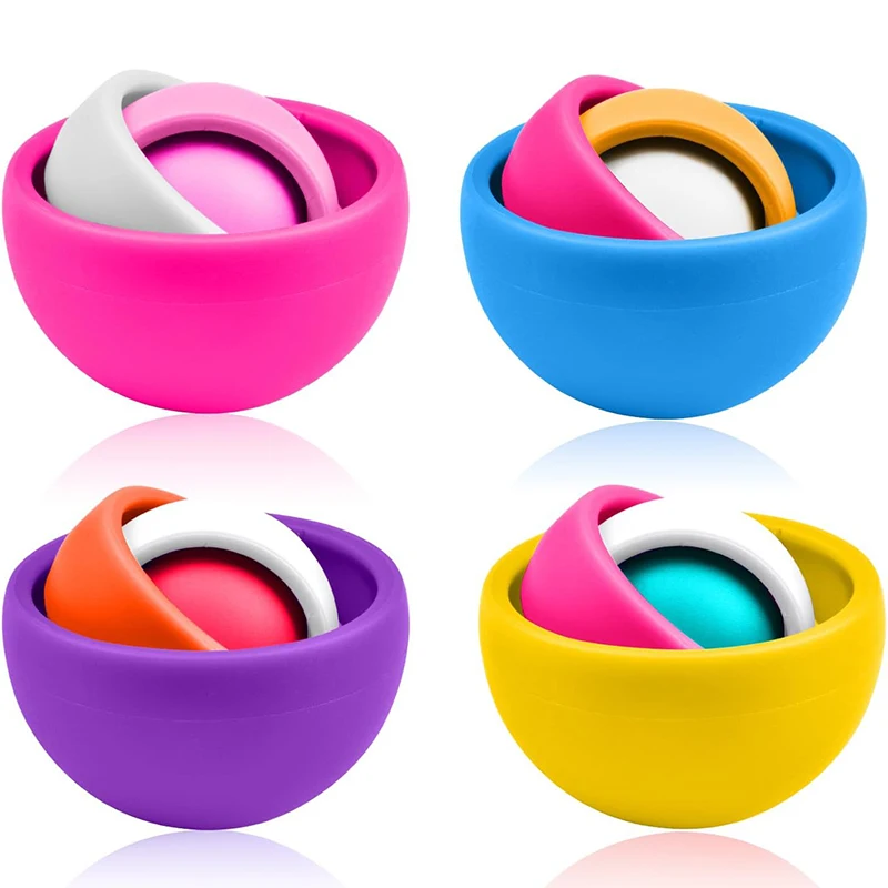 3 uds Spinner Gyro Ball Flip infinito Universal giratorio calmante ansiedad TDAH alivio del estrés Fidget dedo juguetes adultos adolescentes