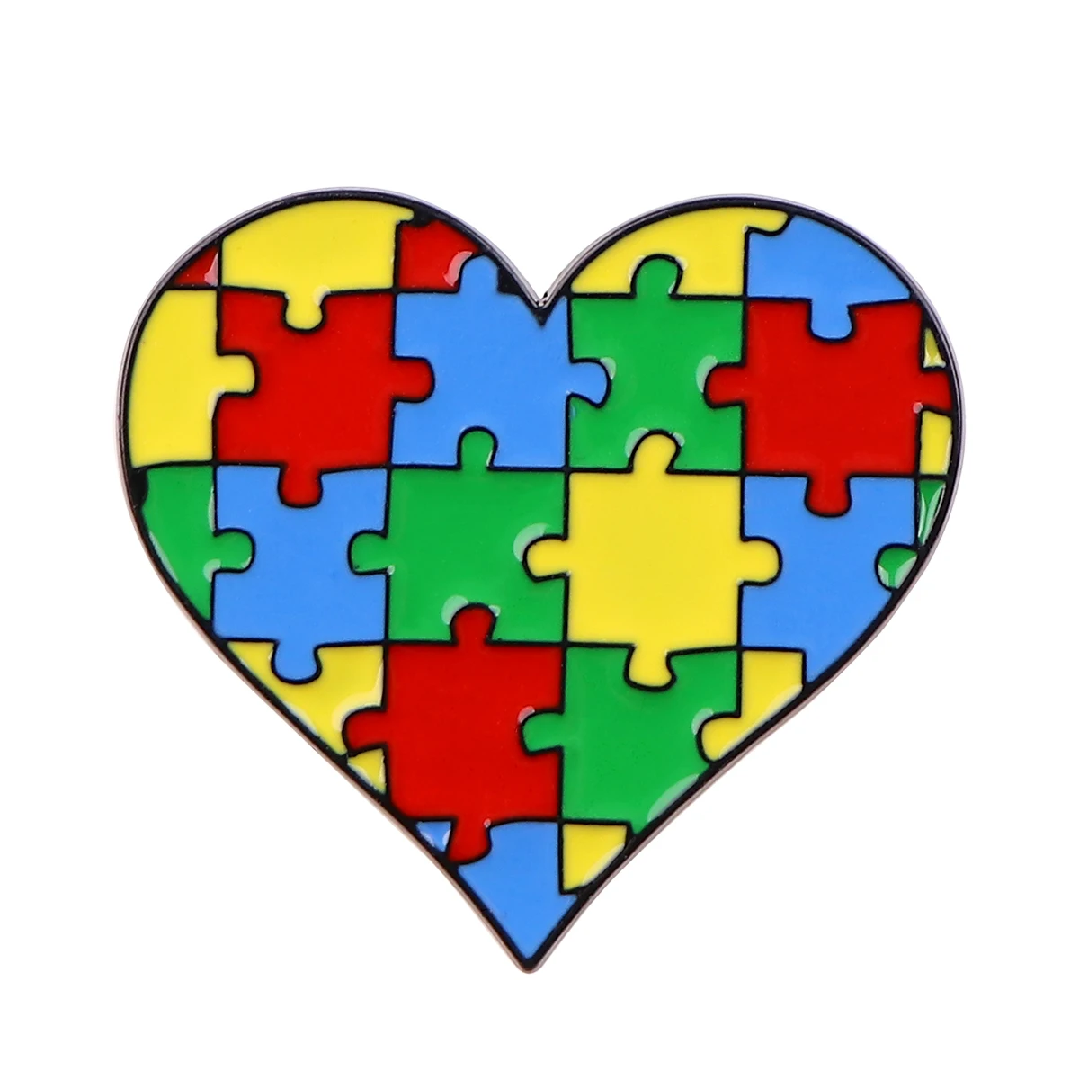 Autism Awareness Puzzle Enamel Pin Lapel Pins for Backpacks Brooches Metal Brooch for Clothes Fashion Jewelry Gifts for Friends