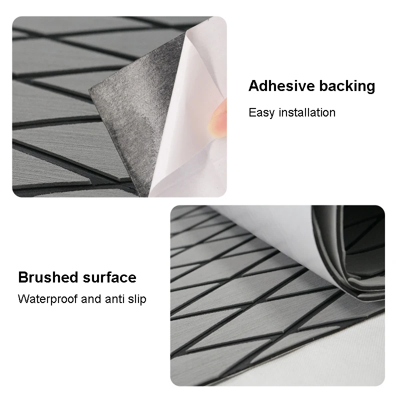 1900*350*6 مللي متر إيفا قارب التزيين ورقة الأرضيات البحرية المضادة للانزلاق وسادة مع المعين الماس نمط ذاتية اللصق لوح التزلج الجر