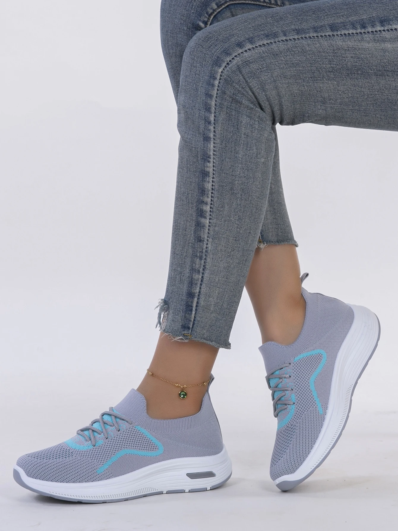 Frühlingsneue Damen-Sportschuhe, modisch, atmungsaktiv, leicht, rutschfest, verschleißfest, lässige Sportschuhe, flache Schuhe