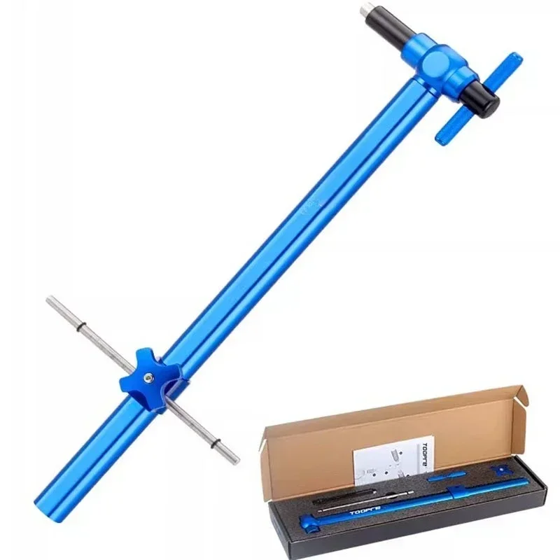 Wheelset and rear derailleur alignment tool, repair shop tool, mountain bike frame rear dropout alignment tool.
