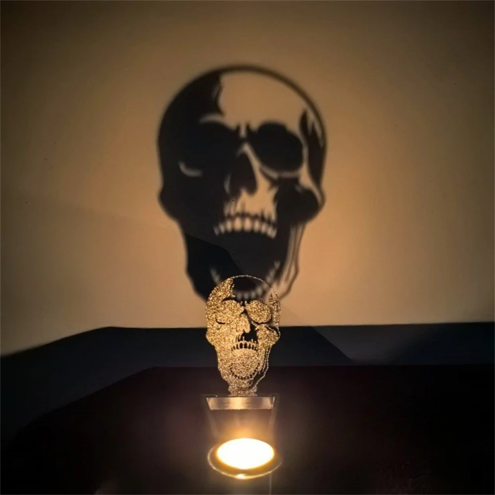 Halloween Candle Holder Intricate Projection Candle Stand Creative Candle Holder Decorative Desktop Decorations For Tabletop
