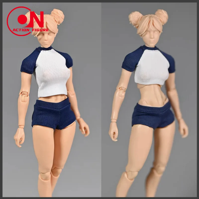 ملابس رياضية يابانية للطلاب لعام 1/12 تي شيرت شورت ملابس نموذج مناسب 12 بوصة روماني X COWL جندي أنثى جسم شخصيات الحركة #1