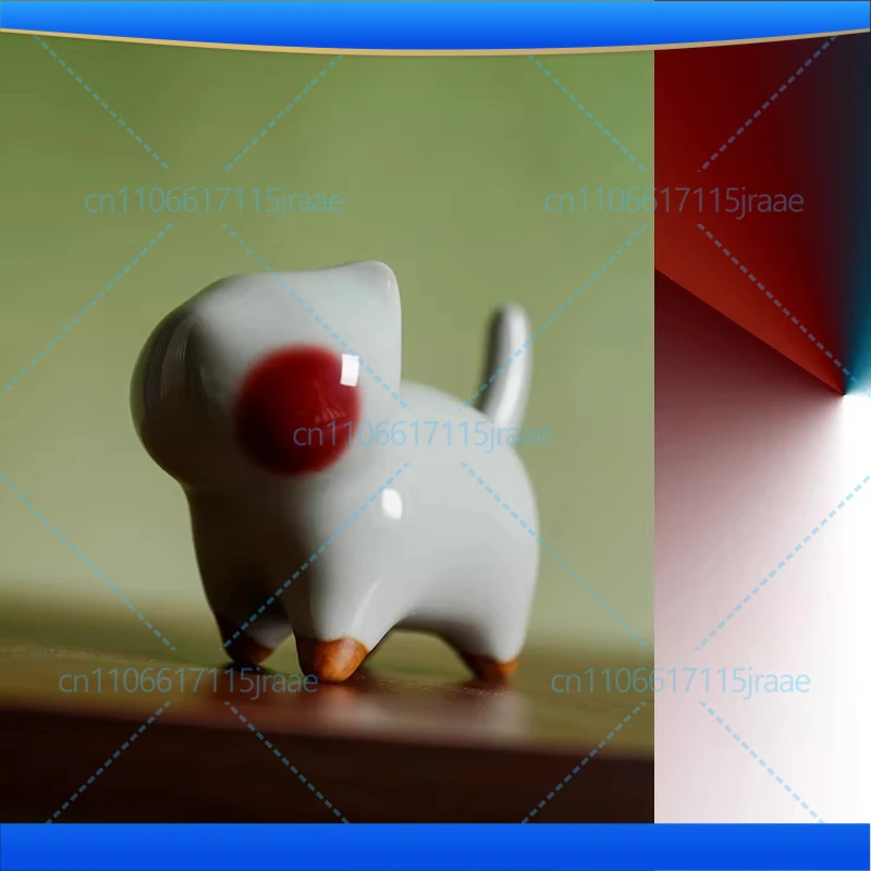 

Cute! Cute cat Jun porcelain~ Handmade Jun porcelain ornament