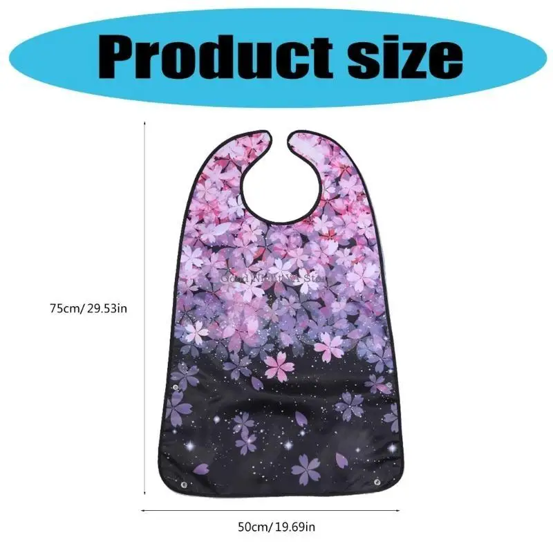 Washable Adult Bib Scarf For Eating And Craft Activity Adjustable Closure