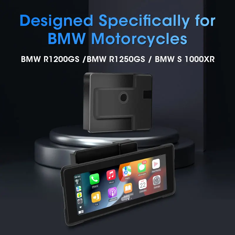 Jansite 6.86 "دراجة نارية DVR لسيارات BMW R1200GS R1250GS S1000XR داش كام IPS شاشة مسجل Carplay أندرويد السيارات عدسة مزدوجة الكاميرا #2