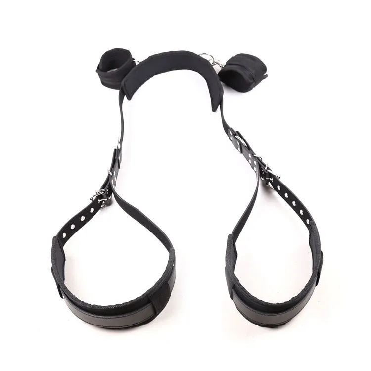 Sex Bondage Fetish Set Kit Handcuffs Sextoy Hand Legs Wrist Ankle Cuff Erotics Slave Sadomasochism Bed Restraint BDSM Adult Toy