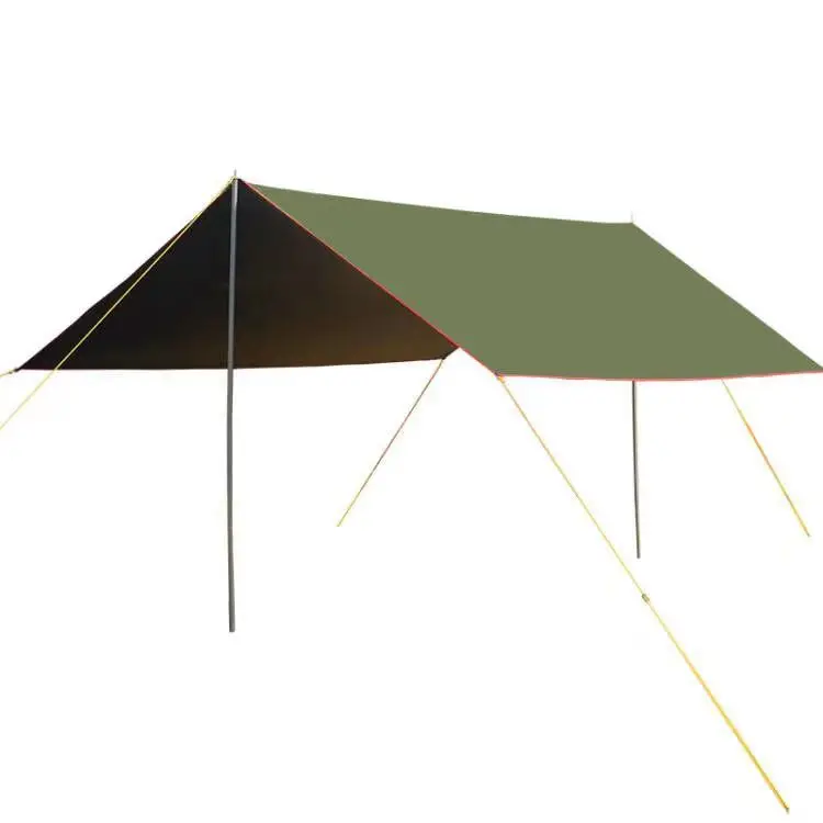 Girder shelter sun shade rain fly awning camping tarp with tent pole beach tent sun shelter