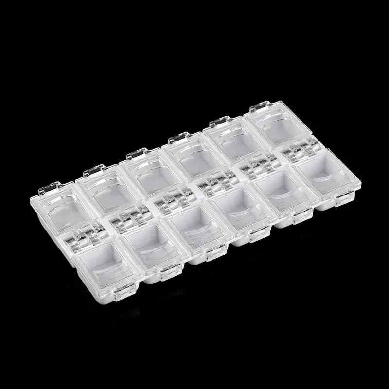 Nail Art Storage Box Individual Sealed Containers Multi-Grids Case Organizer for Jewelry False Nails Rhinestones Beauty Tools