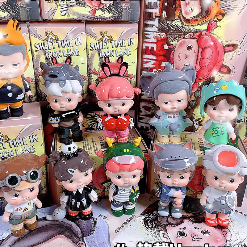 

Sweet Time In Iron Lane Series Blind Box Cute Boy Anime Figure Surprise Bag Kawaii Figurine PVC Statue Collection Model Toy Gift