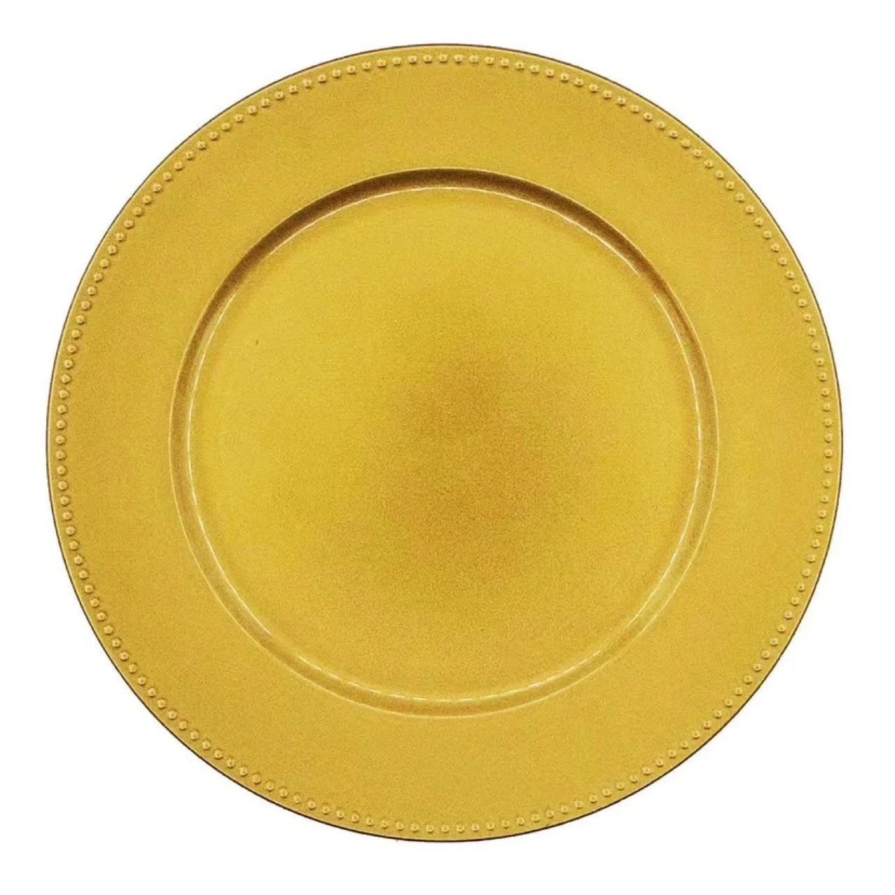 50Pieces/Set Europe Diameter 33cm Gold Plastic Plates Mats Insulation Dishes Heat Resistant Mat Plastic Dishes GRP01