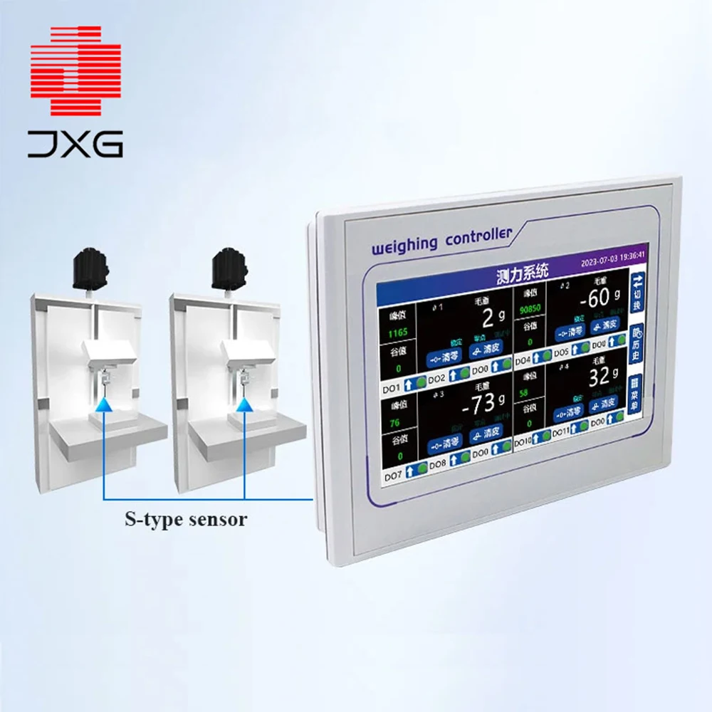 Multiple Channel Display Force Measuring Instrument 1CH 4CH with Software for Industrial Weighing Controller
