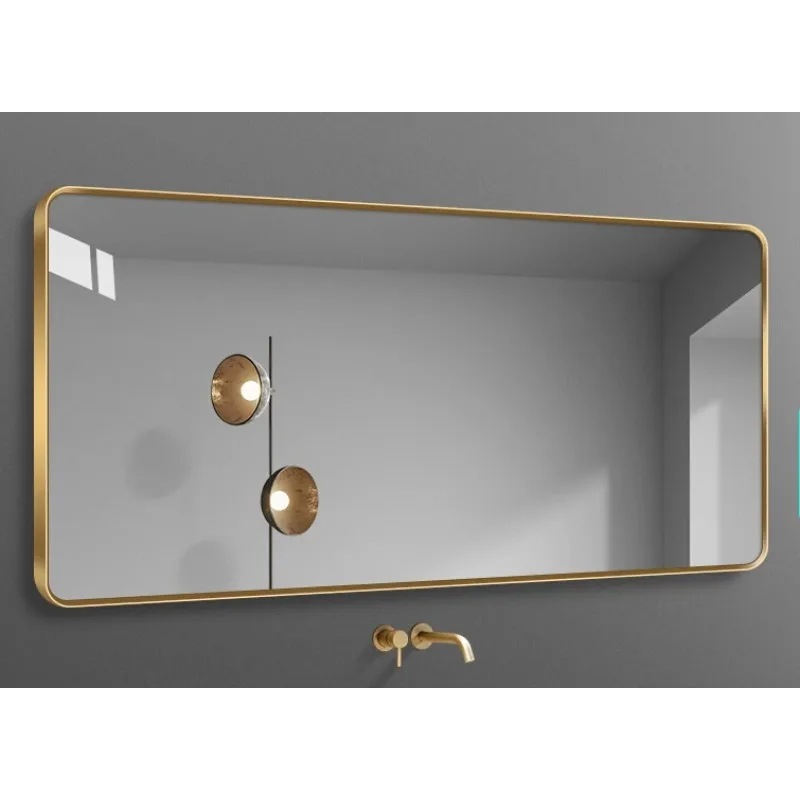

Light luxury washbasin, washbasin with frame mirror, aluminum alloy frame, bathroom, toilet mirror, wall hanging