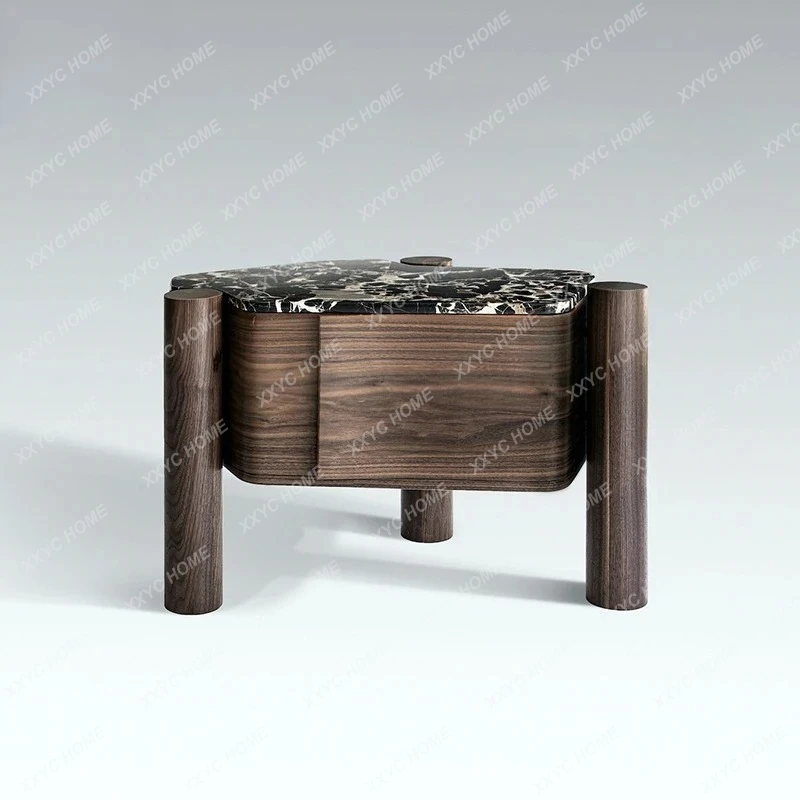 

minimalist solid wood luxury stone small coffee table light luxury high-end modern simple marble