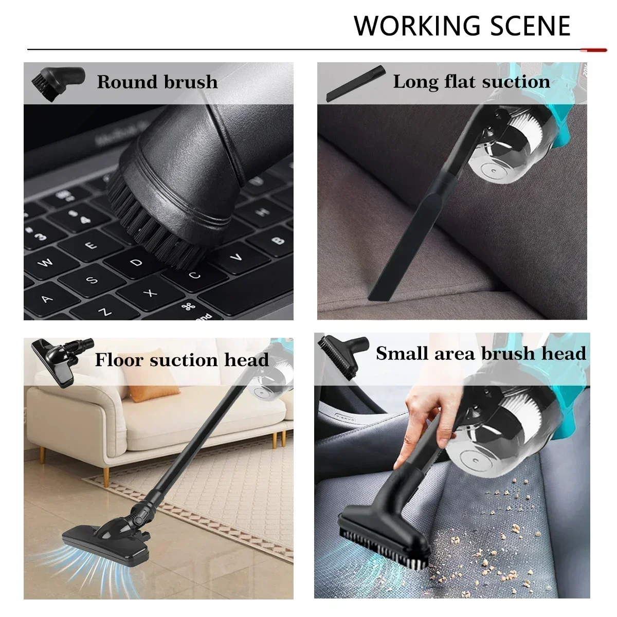 Makita-Aspirateur électrique sans fil + 1 filtre supplémentaire, outils de nettoyage de la construction industrielle domestique (sans batterie), 18V