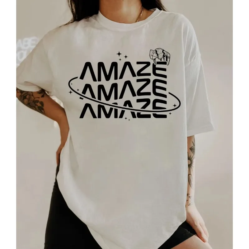 Project Hail Mary Inspired Amaze Shirt T-shirt Pattern Short Sleeve Women's T-shirt, Summer Casual Comfortable Top Unisex