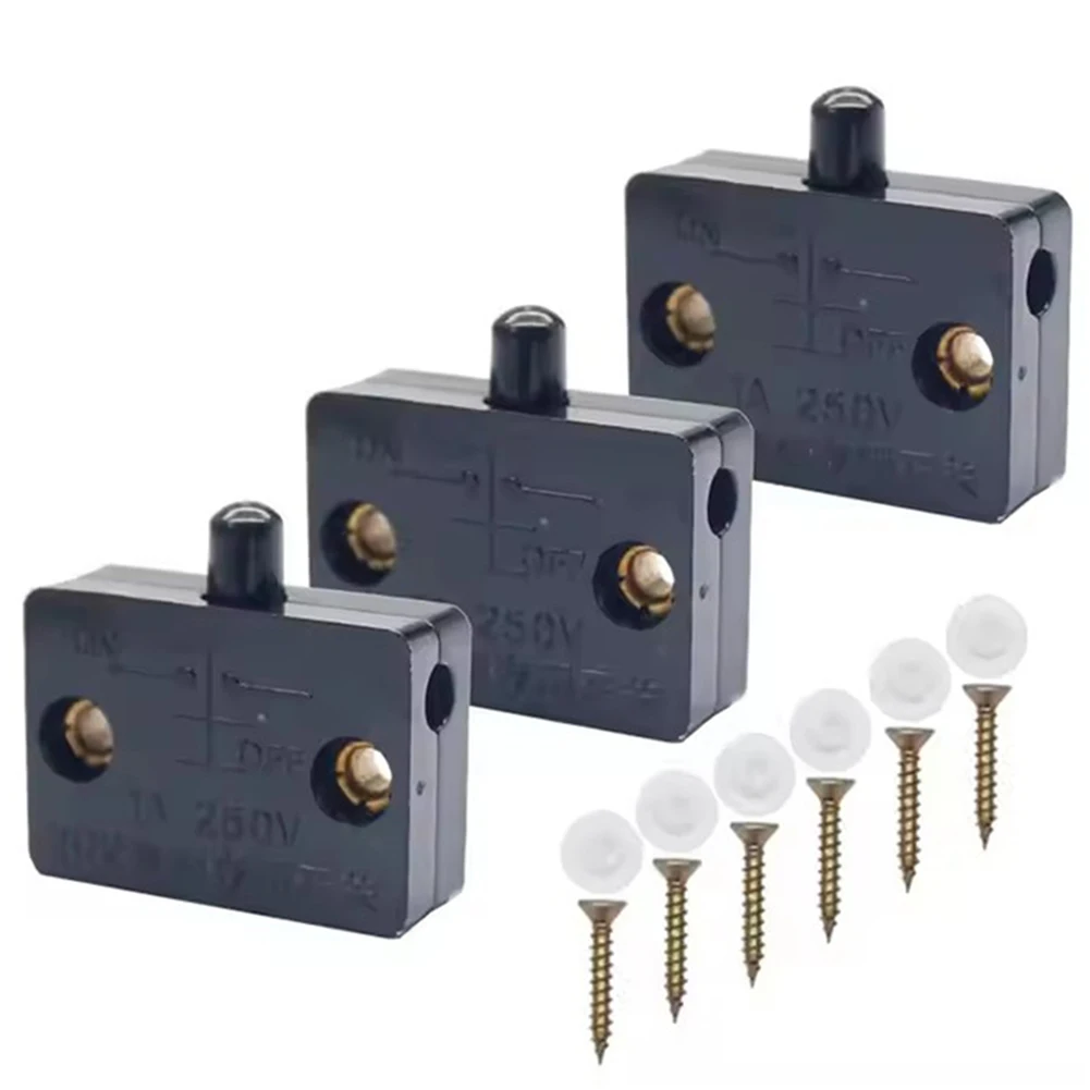 6PCS Closet Cabinet Light Switch Household Cabinet Door Control Switch Wardrobe Light Switch For PC Light Lamps Tool Parts