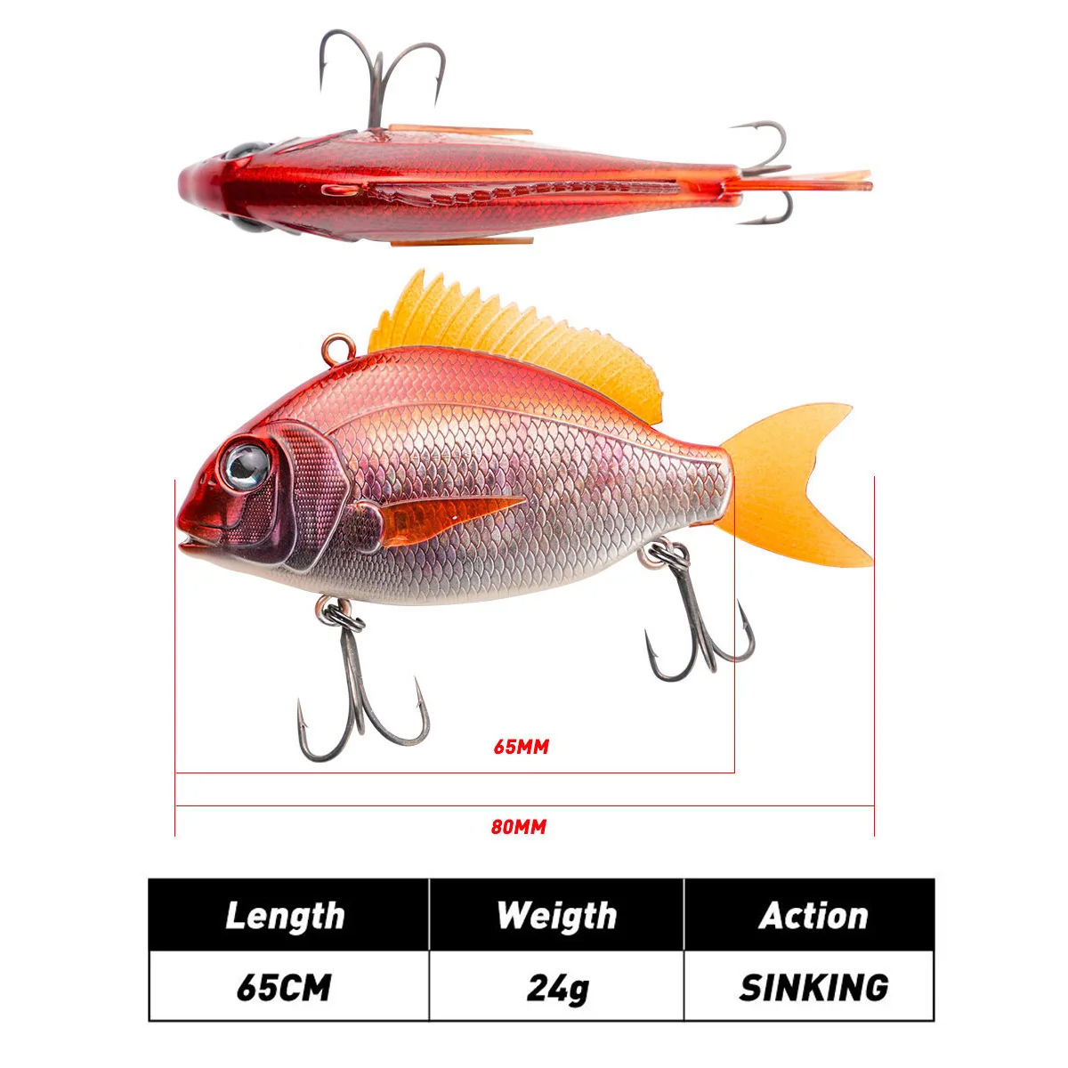 Señuelo VIB con vibración realista – Largo alcance para pesca en mar - imagen 4