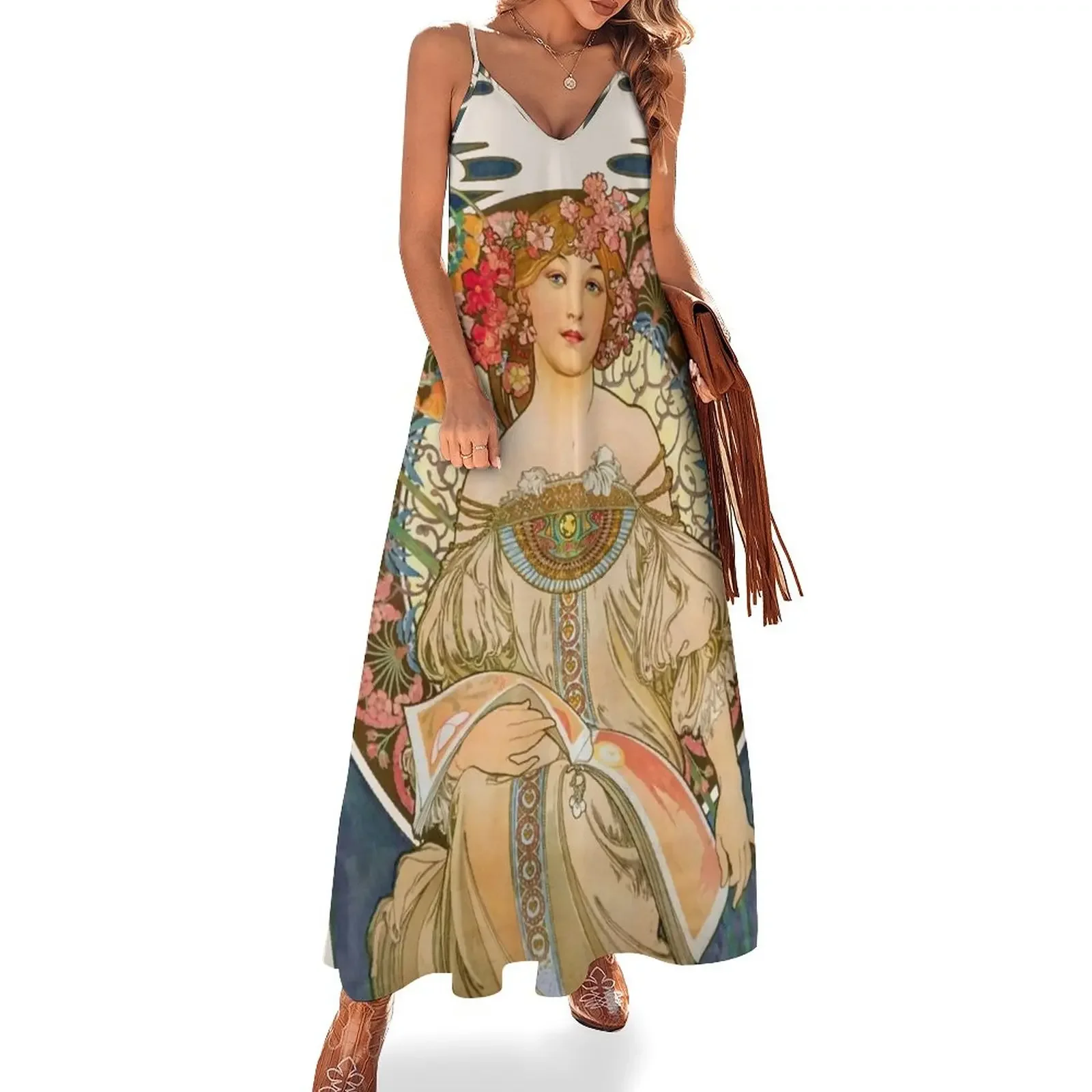 

Rêverie (Daydream) by Alphonse Mucha Sleeveless Dress dresses for official occasions prom clothes Womens dresses