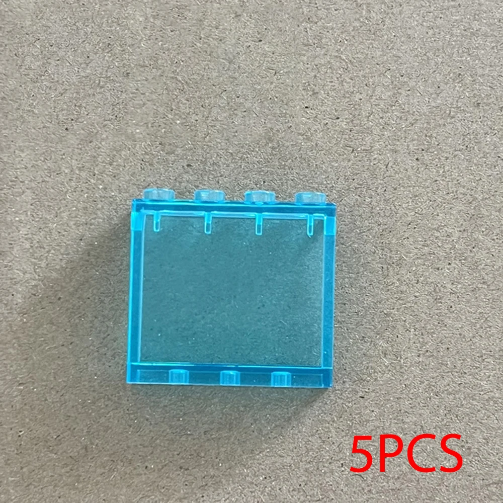 5 個透明パネルビルディングブロック 1x4x3 ドット窓壁家建設アクセサリー DIY 家レンガおもちゃ部品
